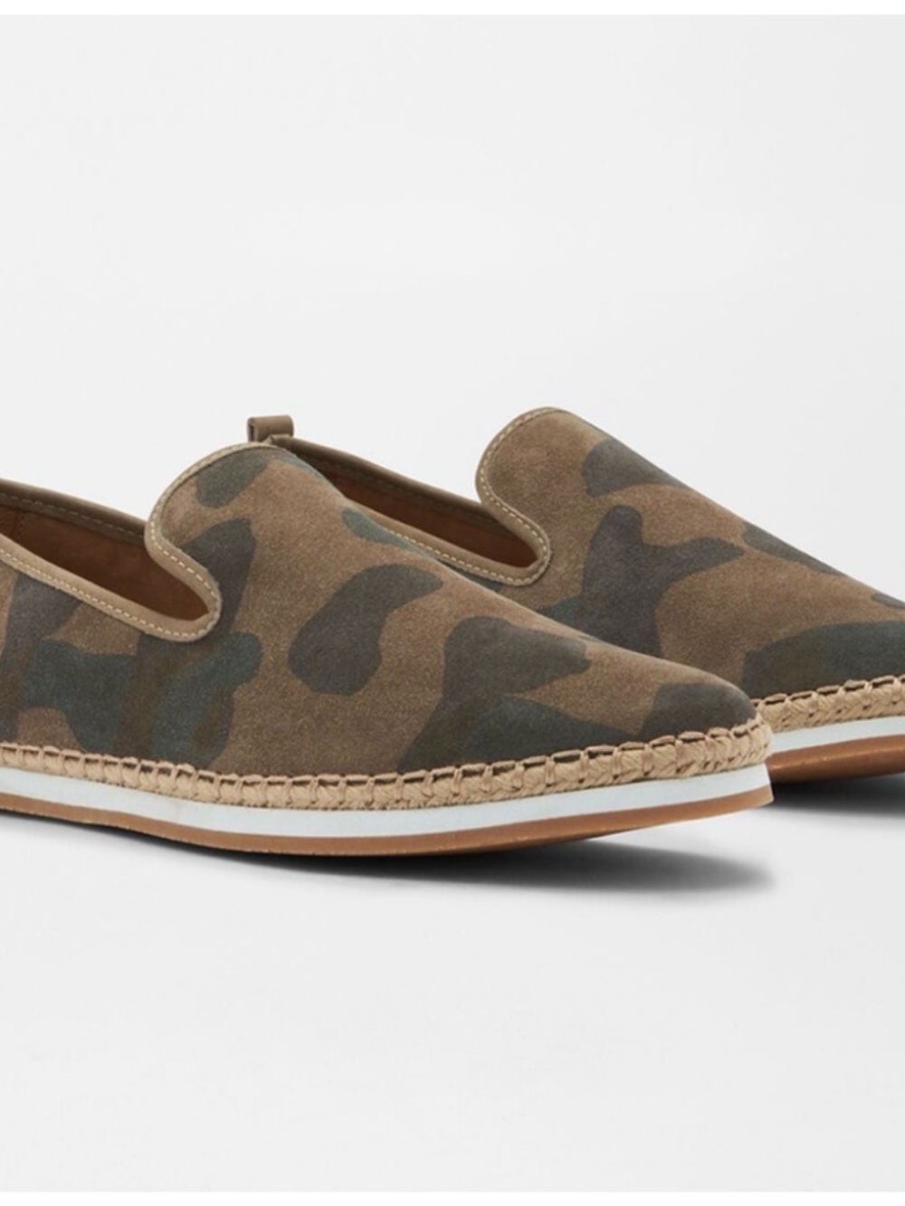 Peter Millar Suede Camouflage Slip-On Espadrilles - 10.5